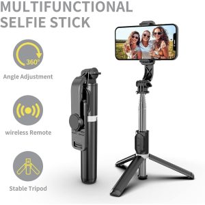 Selfie Stick Tripod With Bluetooth Remote